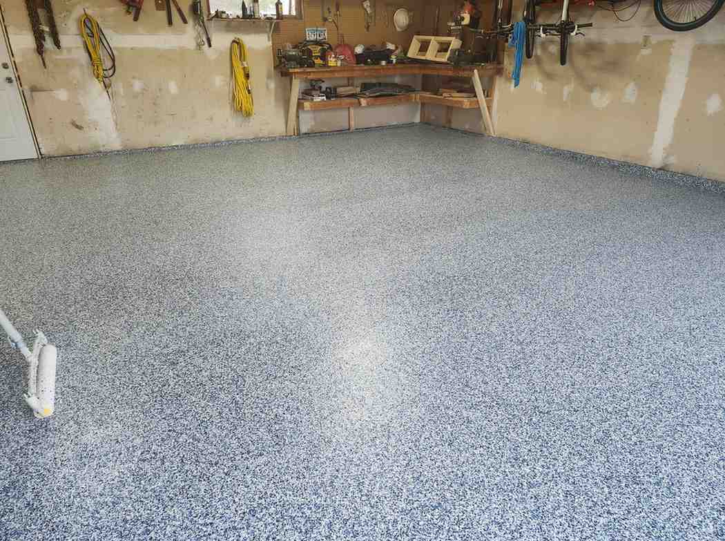 Sealed concrete patio